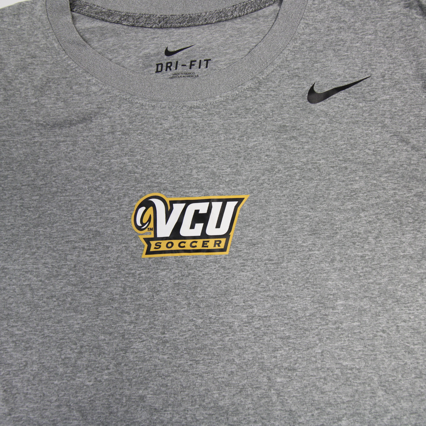NEW Canvas VCU Rams M Gray Poly Short Sleeve Shirt 