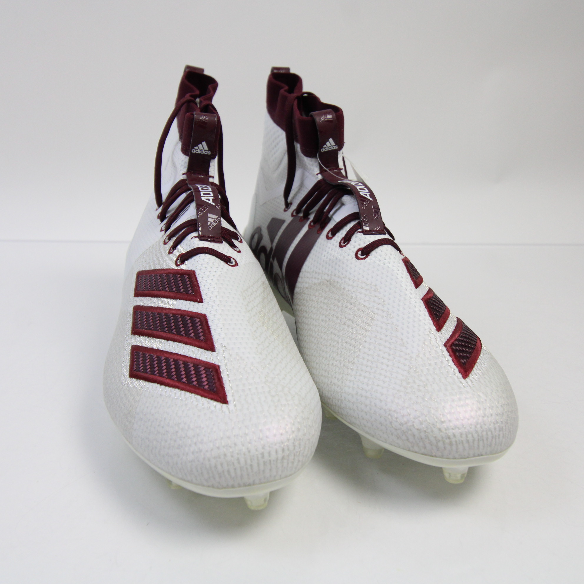 maroon high top football cleats