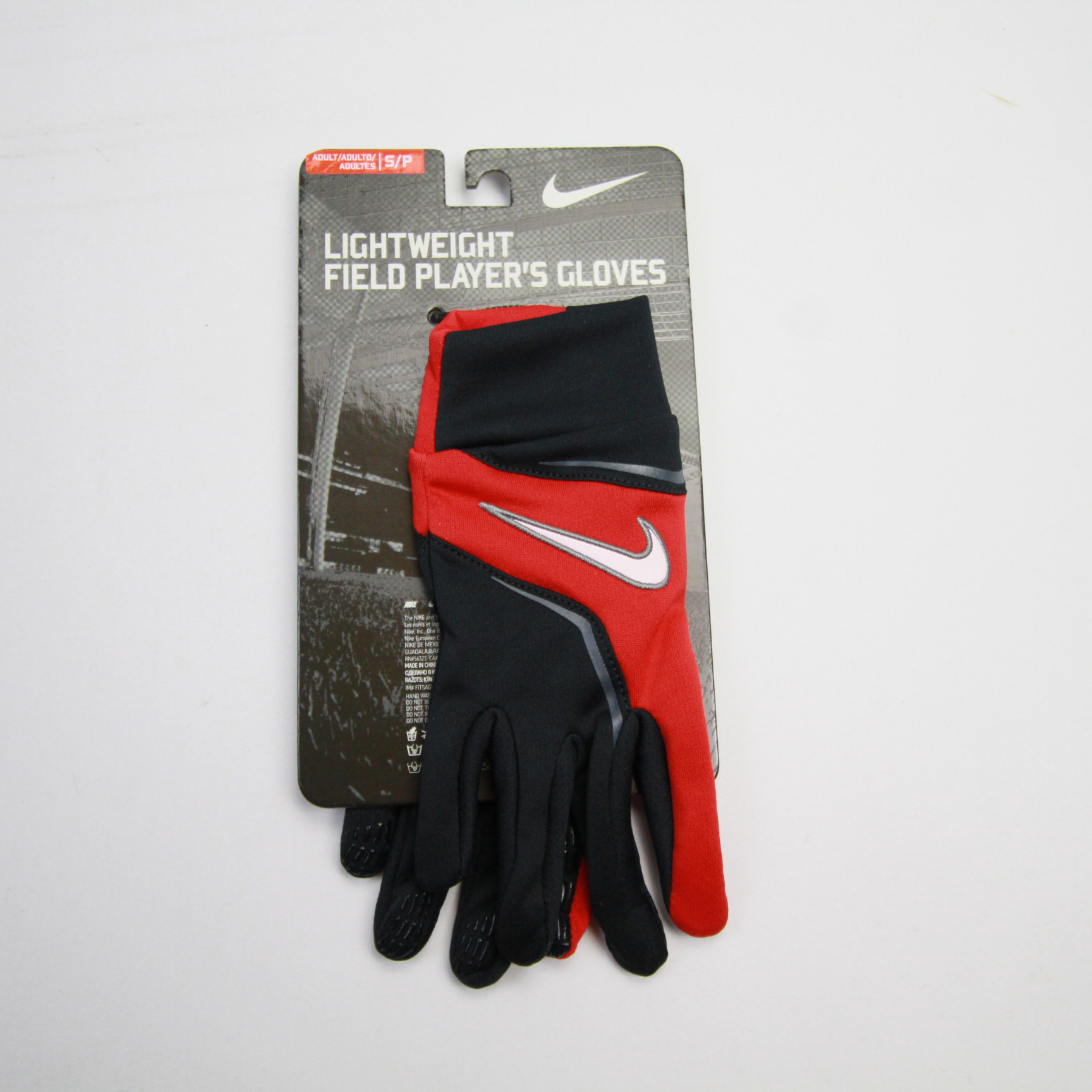 red and black nike gloves