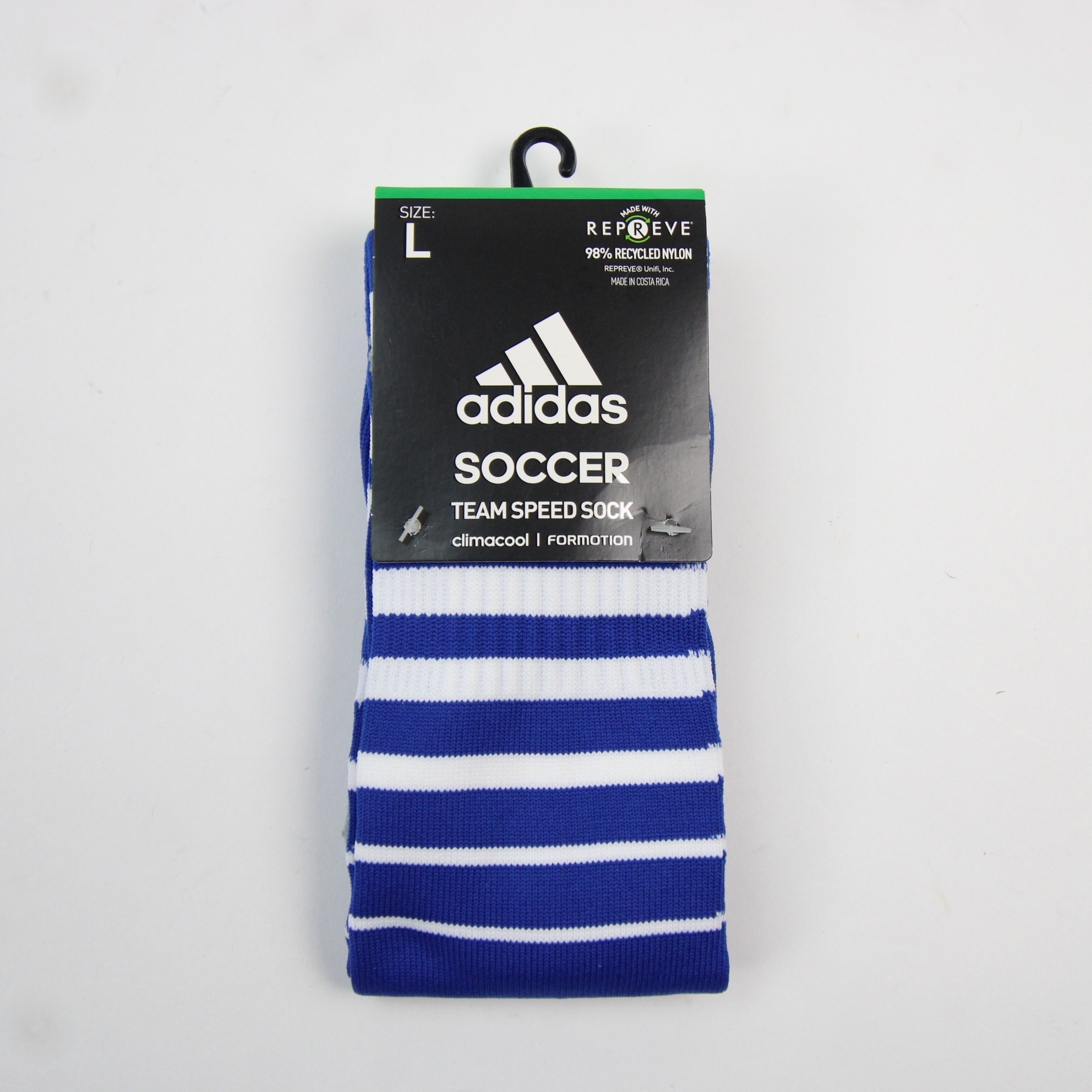 genéticamente reloj almuerzo adidas Climacool Soccer Socks Men&#039;s L Large Blue White Striped New  with Tags | eBay