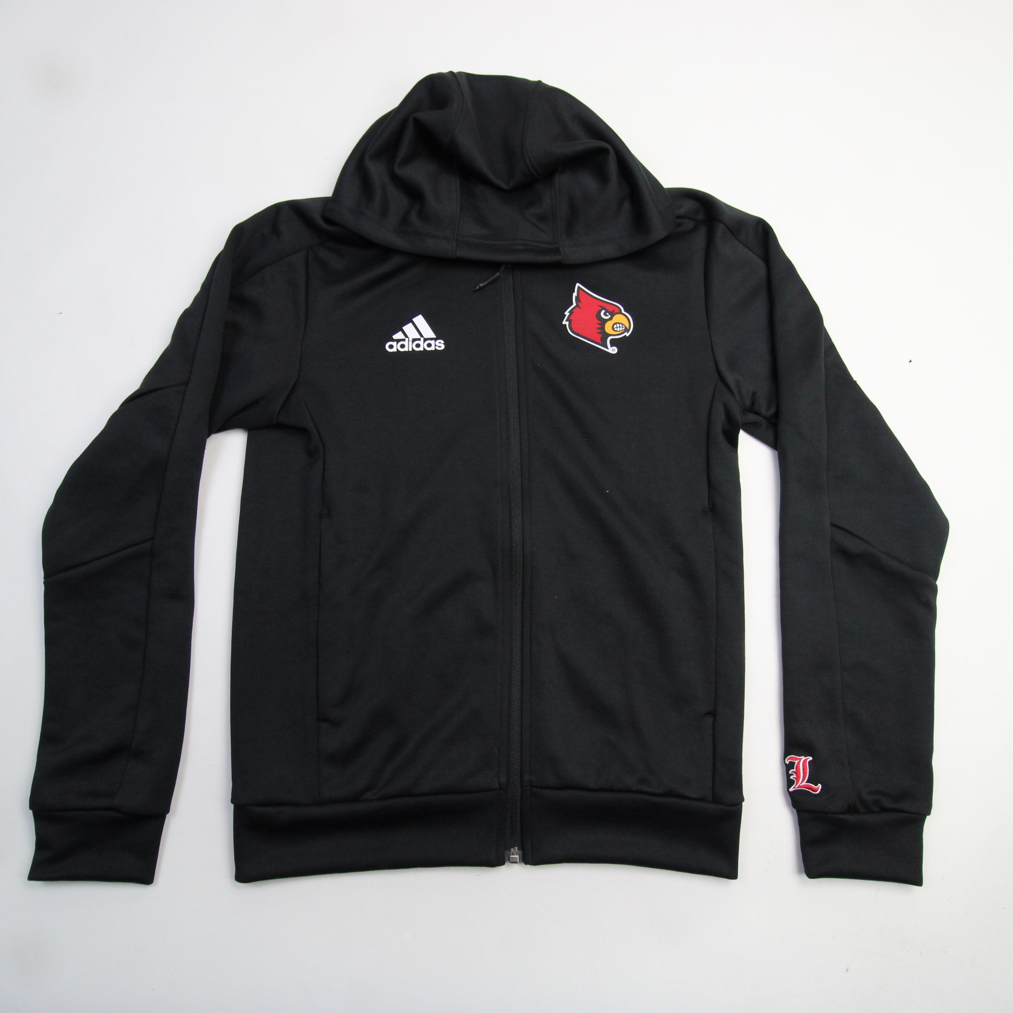 adidas, Jackets & Coats, Nwt Adidas Unisex University Of Louisville  Hooded Zip Up Jacket Black Mens S