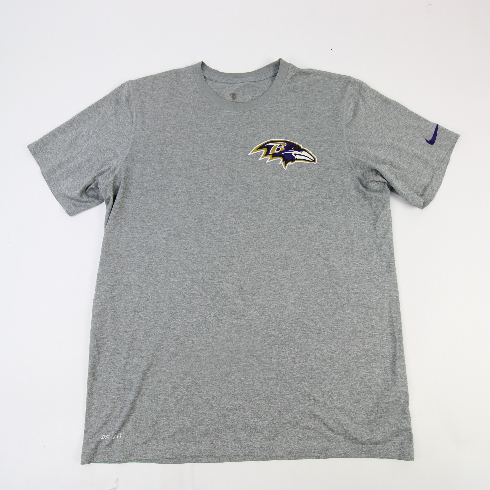 Baltimore Ravens Nike Dri-Fit Short Sleeve Shirt Men's Gray Used