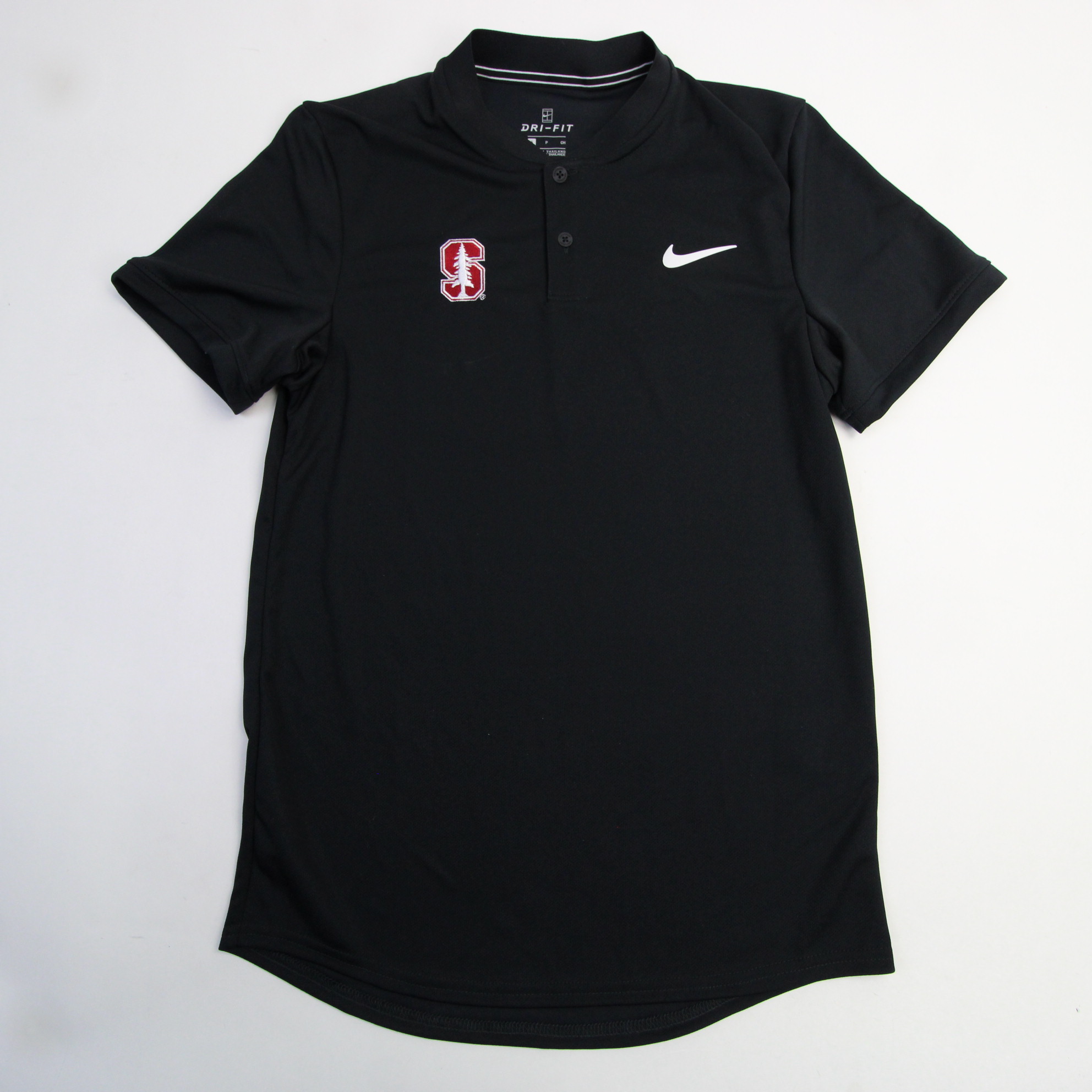 NWOT Nike Stanford University Cardinal Polo Shirt Black Dri-Fit