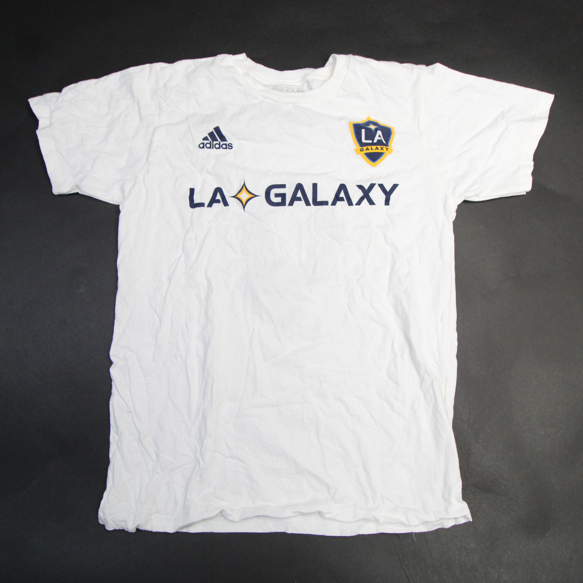 pandilla crédito Ups LA Galaxy adidas Go-To tee Short Sleeve Shirt Men&#039;s White Used | eBay