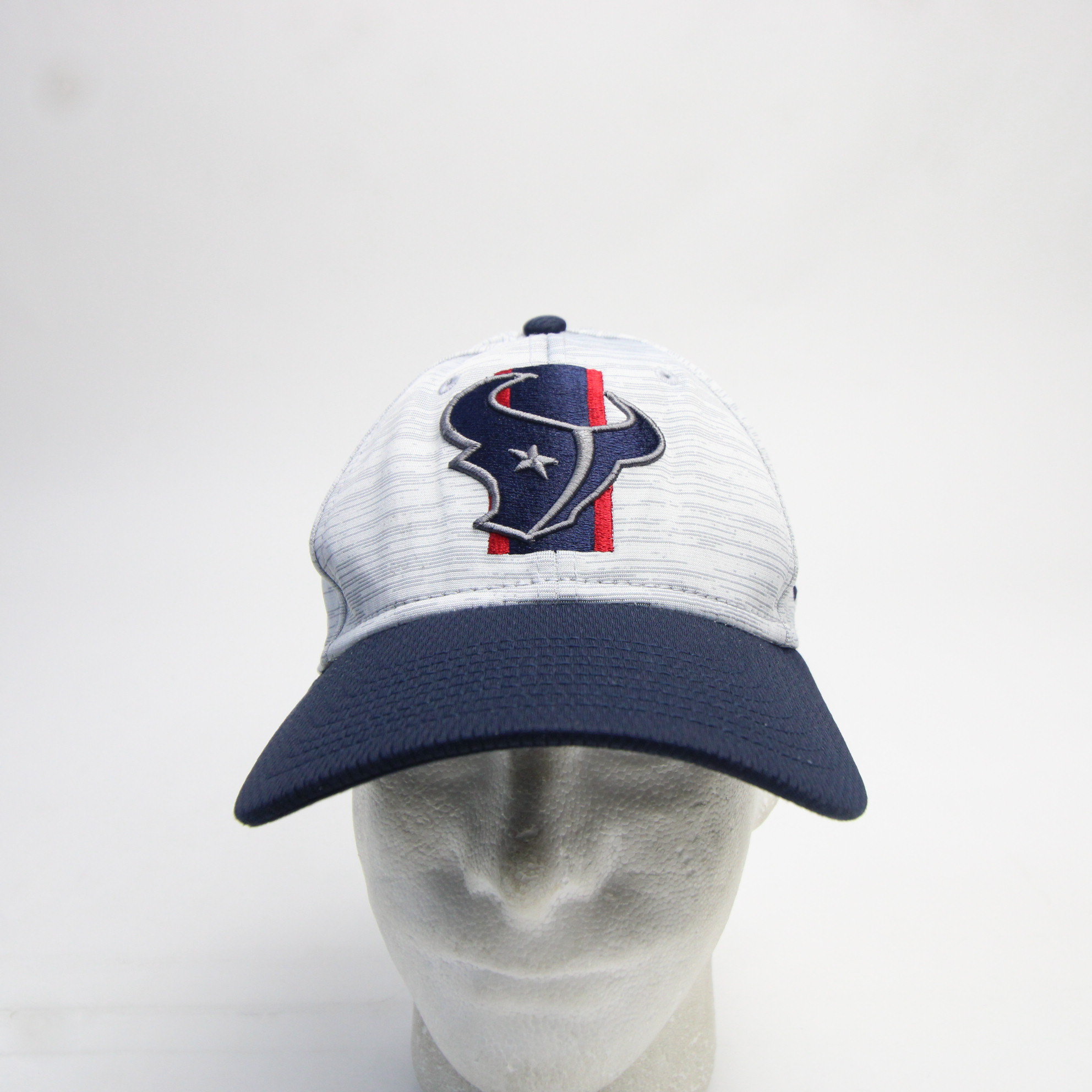 Houston Texans New Era Fitted Hat Unisex Light Gray/Heather Used