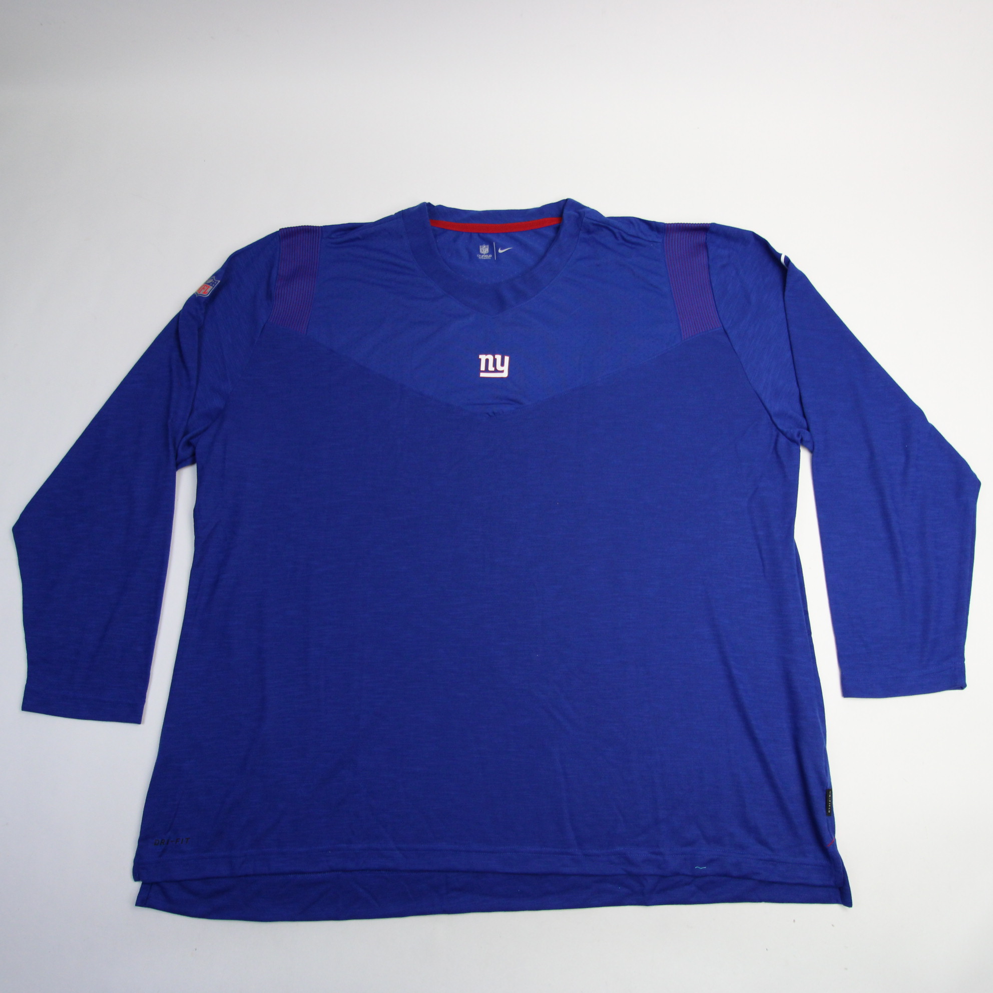 Men's NIKE New York Giants NFL Blue Athletic Dri-Fit Football T-Shirt  Size L-NWT