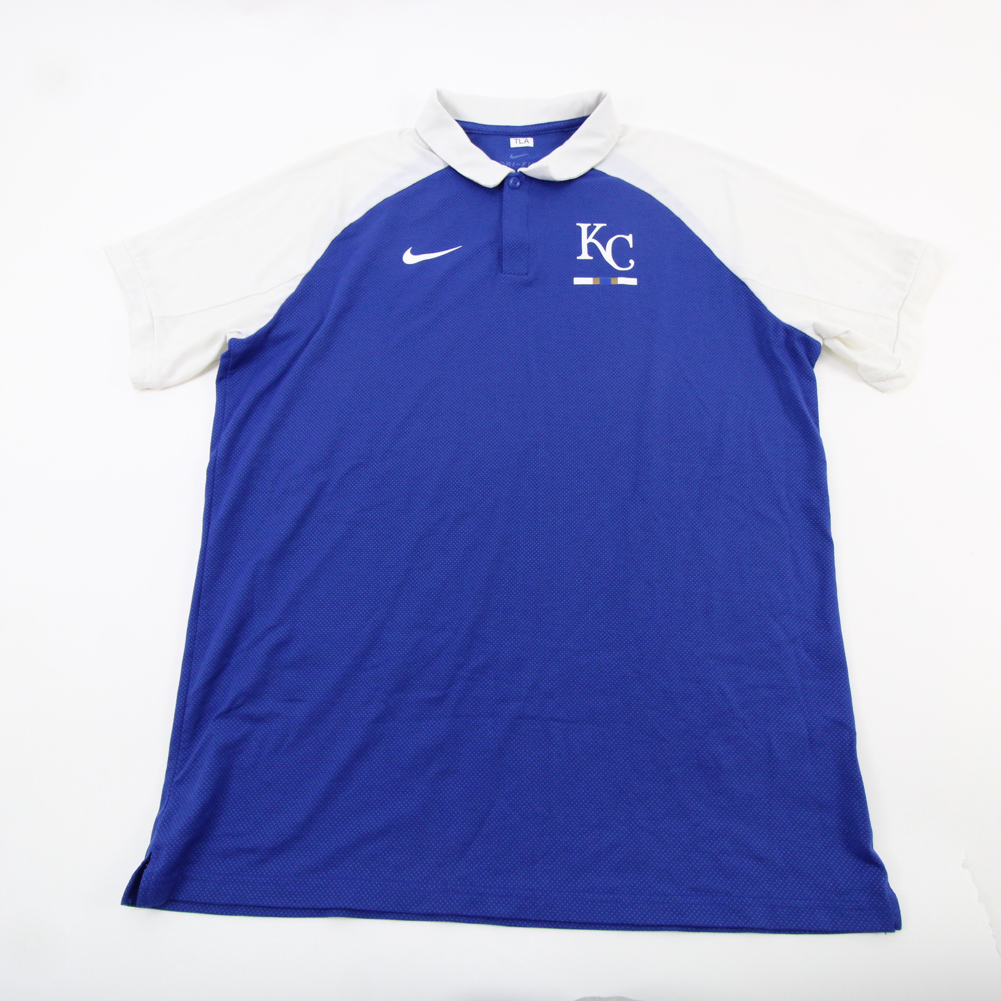 Kansas City Royals Nike Dri-Fit Polo Men's Blue/White Used
