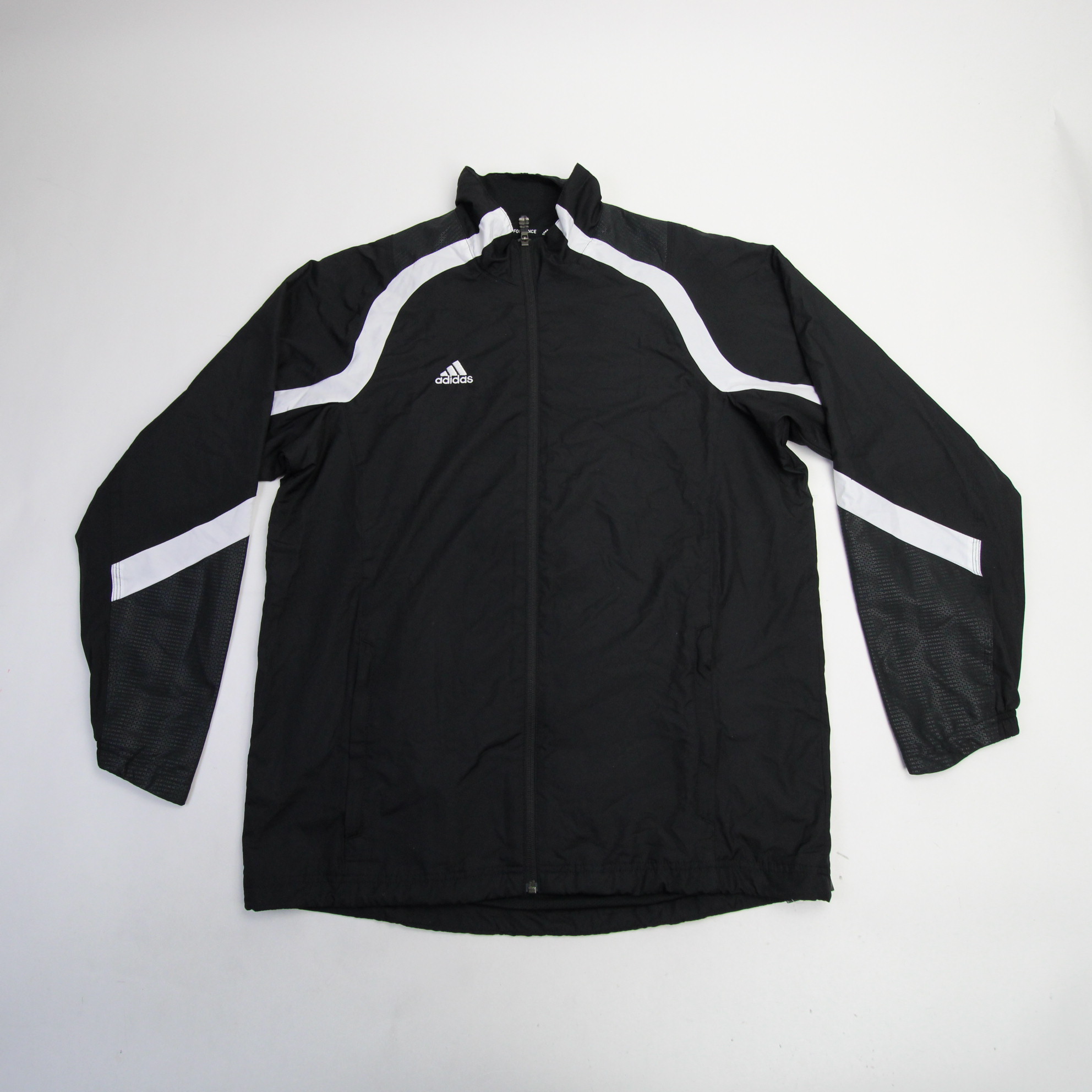 adidas Jacket Men's S Small Black White Full Zip Sport Windbreaker New with Tags