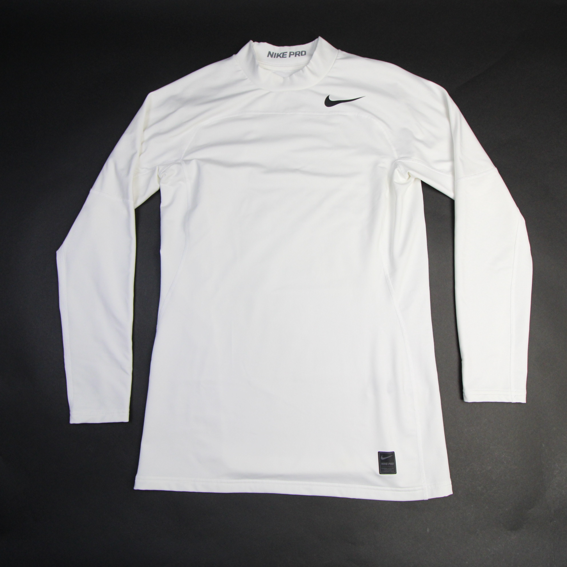 Men’s White Nike Pro Compression Hyper Warm Air Force Prep Football Shirt