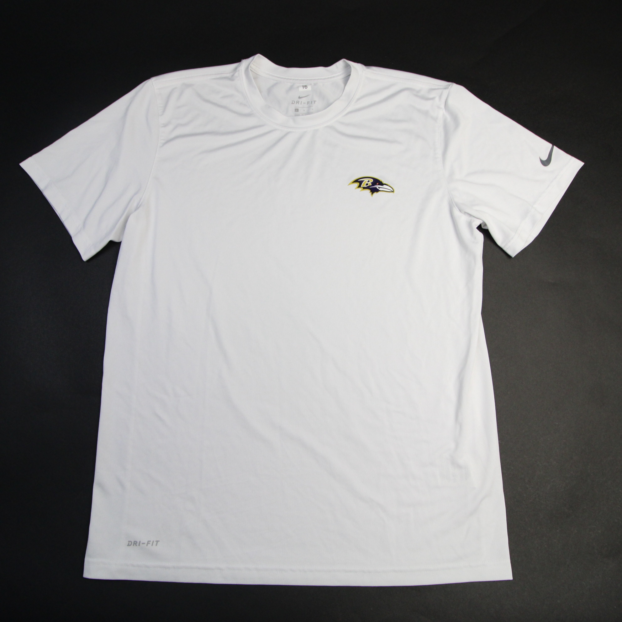 Baltimore Ravens Nike Dri-Fit Short Sleeve Shirt Men's White Used 3XL