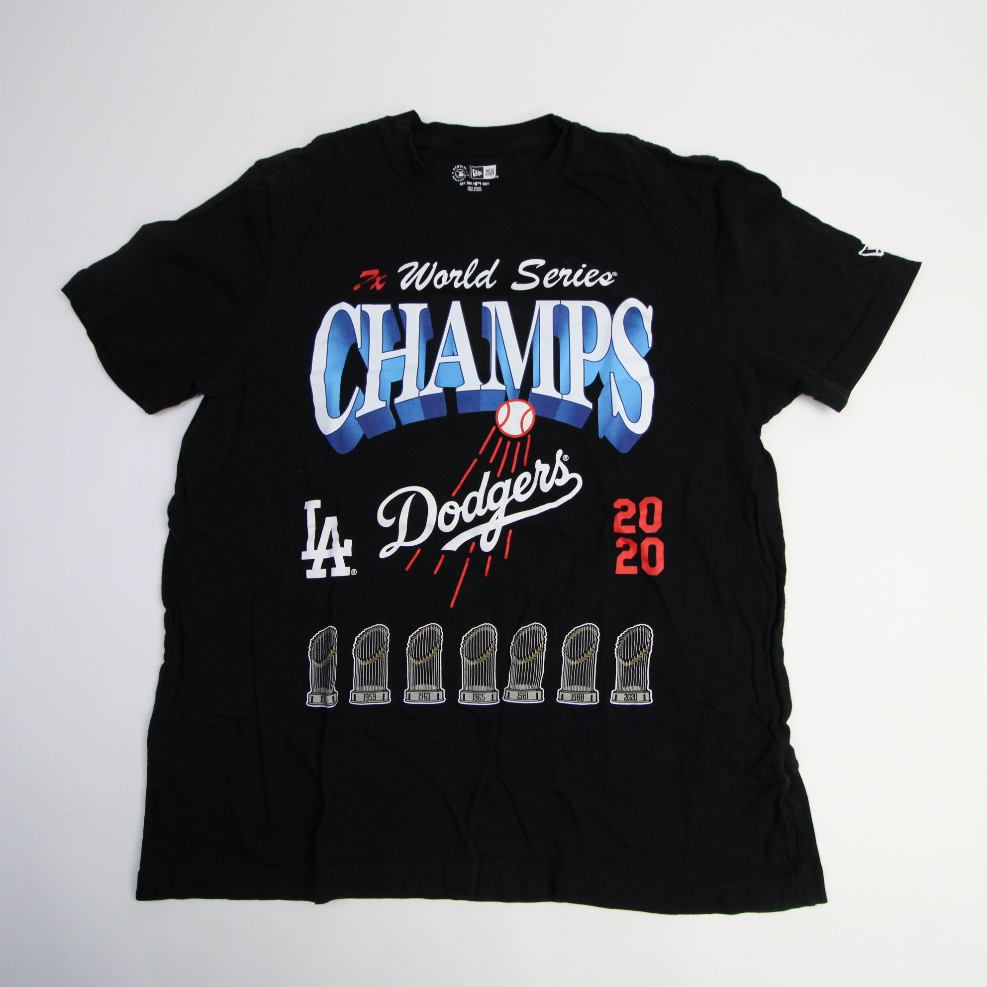 Los Angeles Dodgers World Series NIKE MLB Dri-Fit Shirt Black Mens