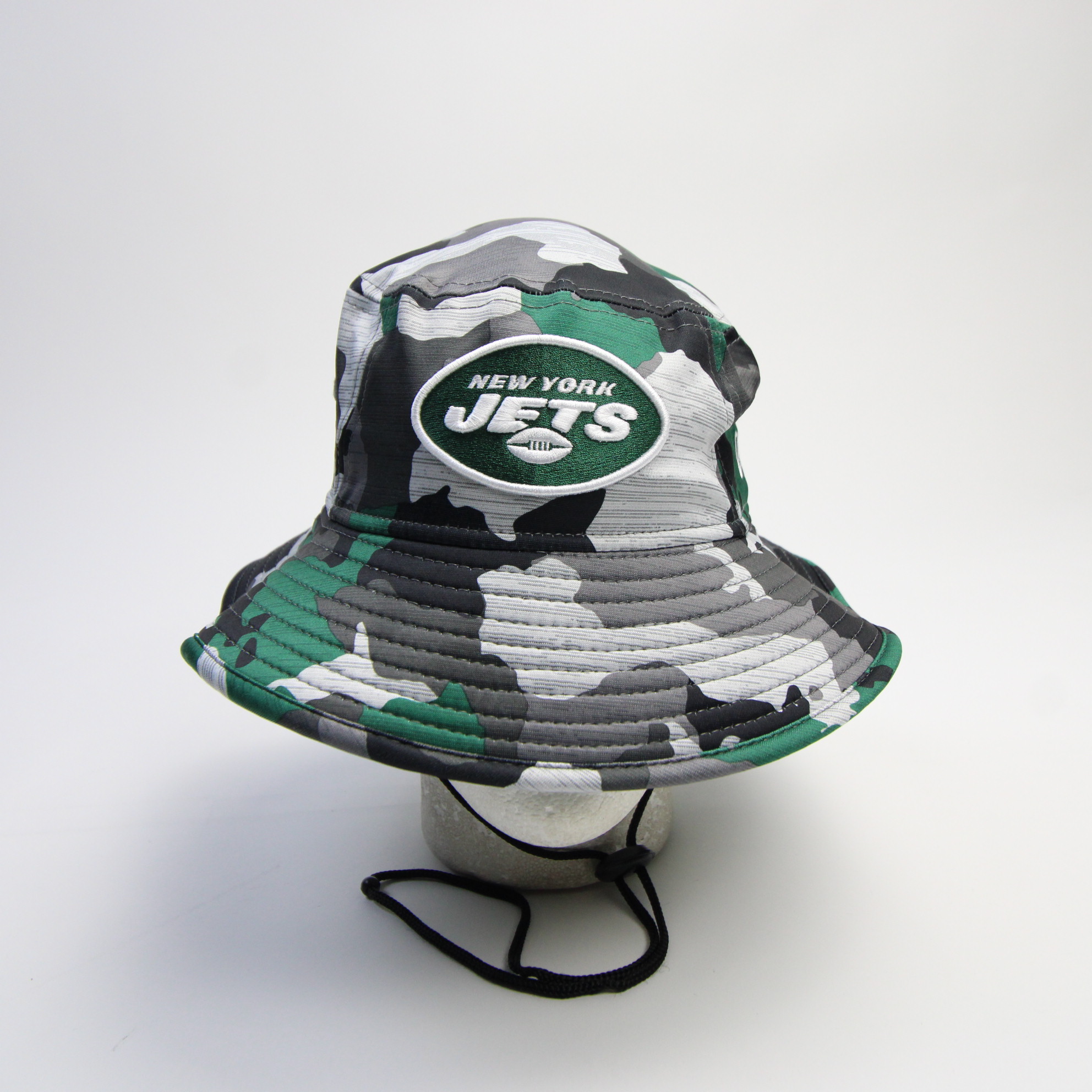 New York Jets New Era Bucket Hat Unisex Camouflage/Green Used