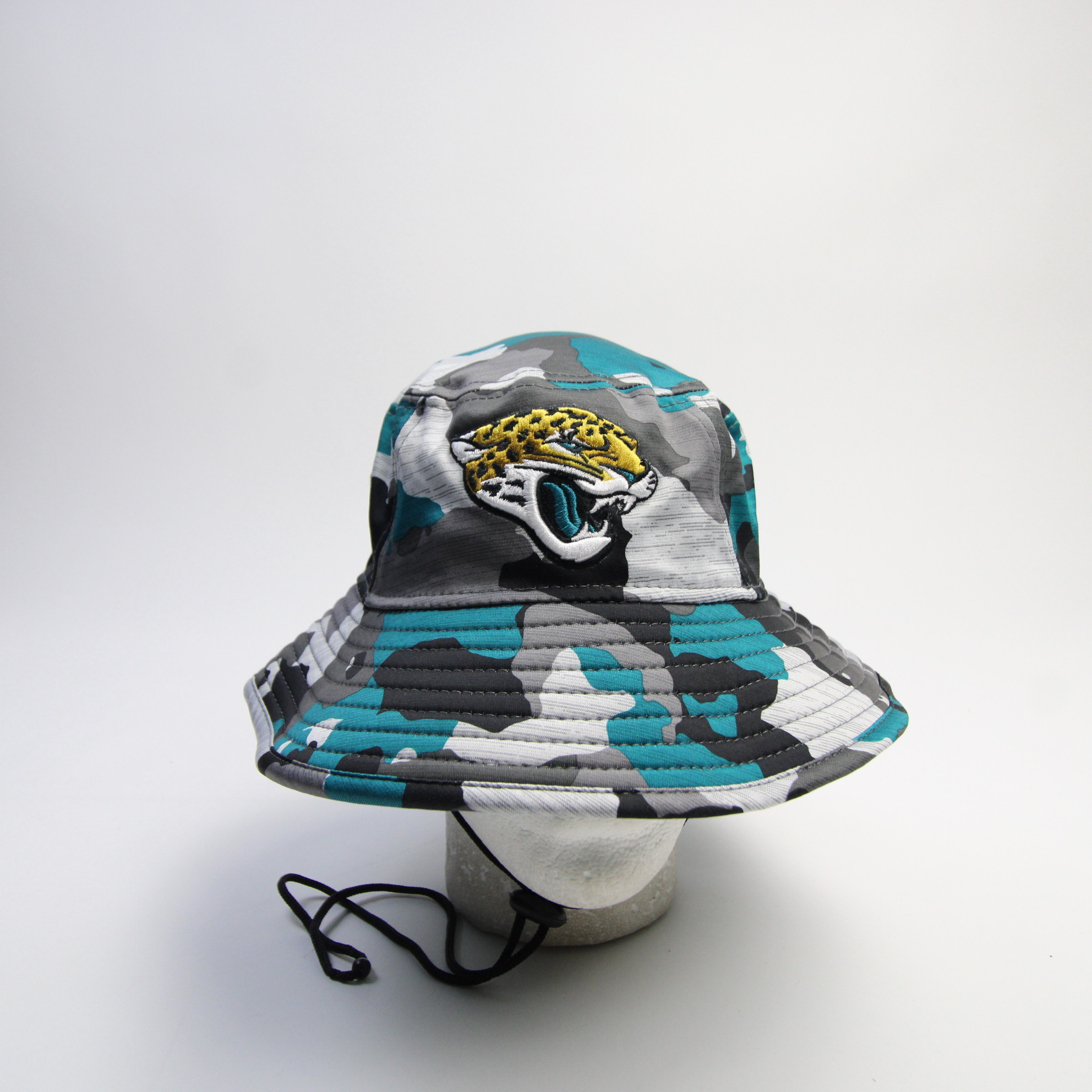 Jacksonville Jaguars New Era Bucket Hat Men's Camouflage/Teal Used