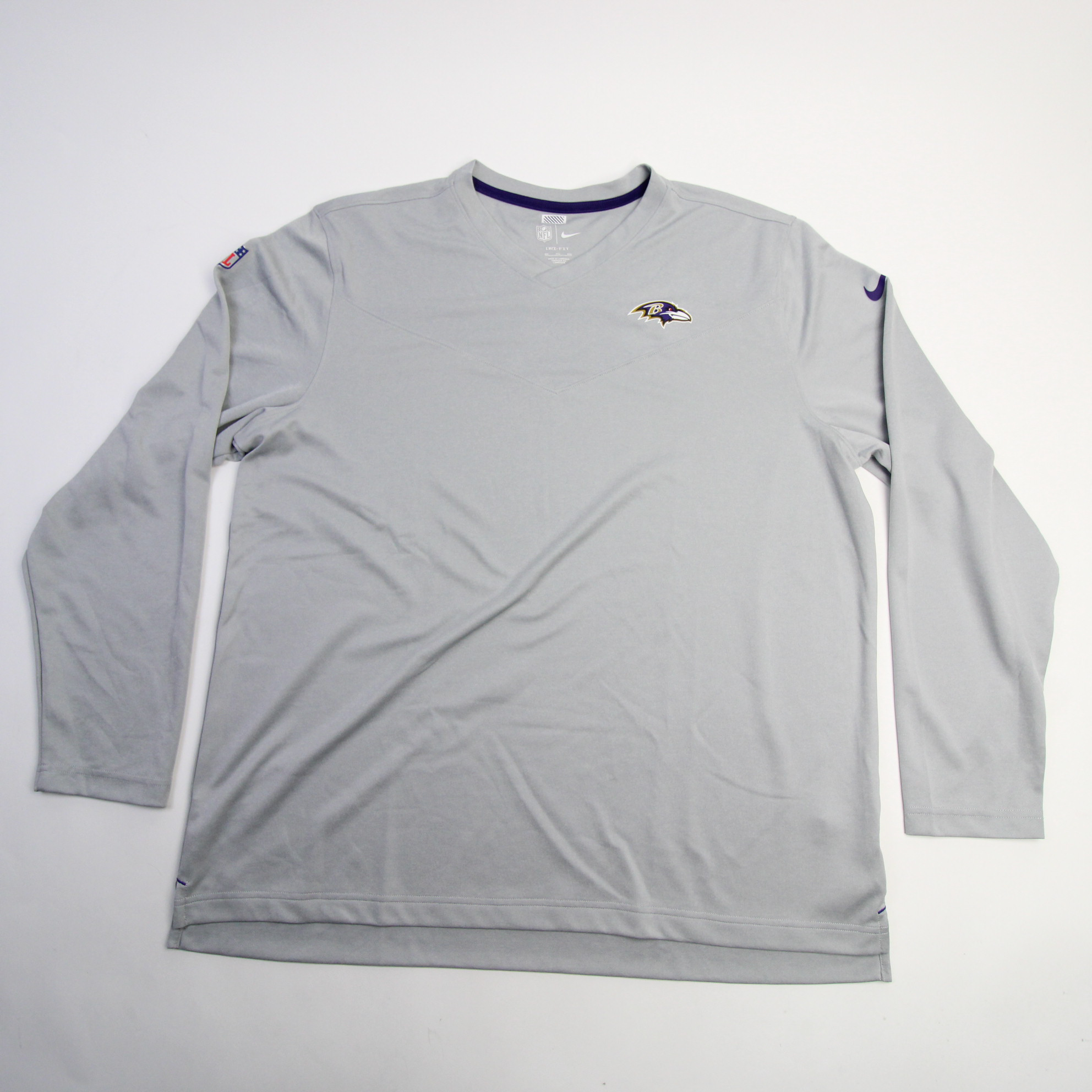Baltimore Ravens Nike Dri-Fit Long Sleeve Shirt Men's Light Gray Used
