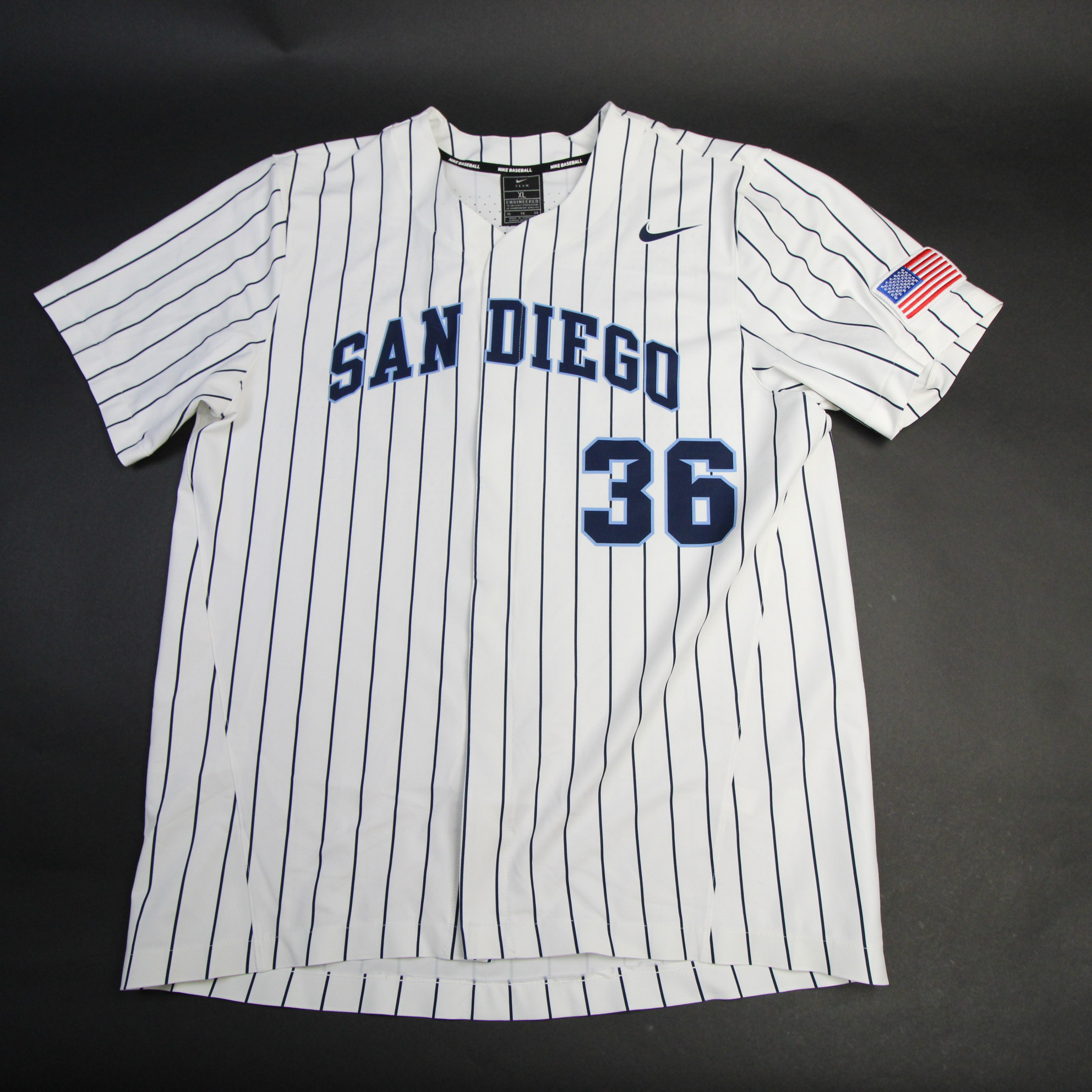 San Diego Toreros Nike Team Game Jersey - Baseball Men's White/Navy  Used