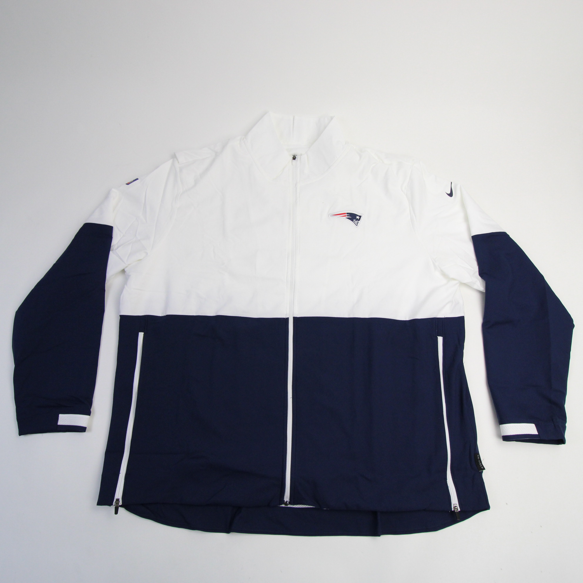 New England Patriots Nike NFL On Field Apparel Jacket Men's White/Navy New  - Body Logic