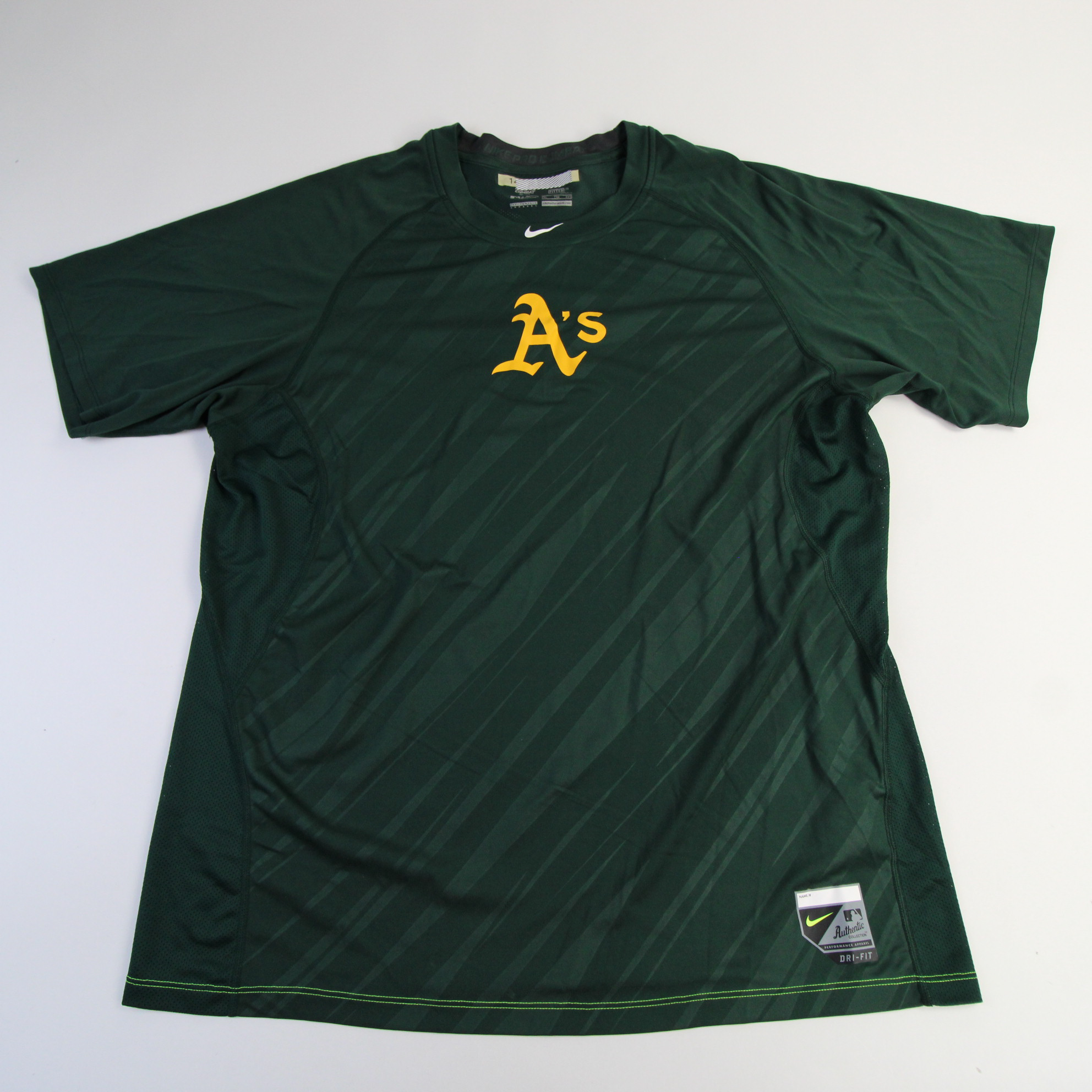 Men's Oakland Athletics Nike Green Authentic Collection Team Performance T- Shirt