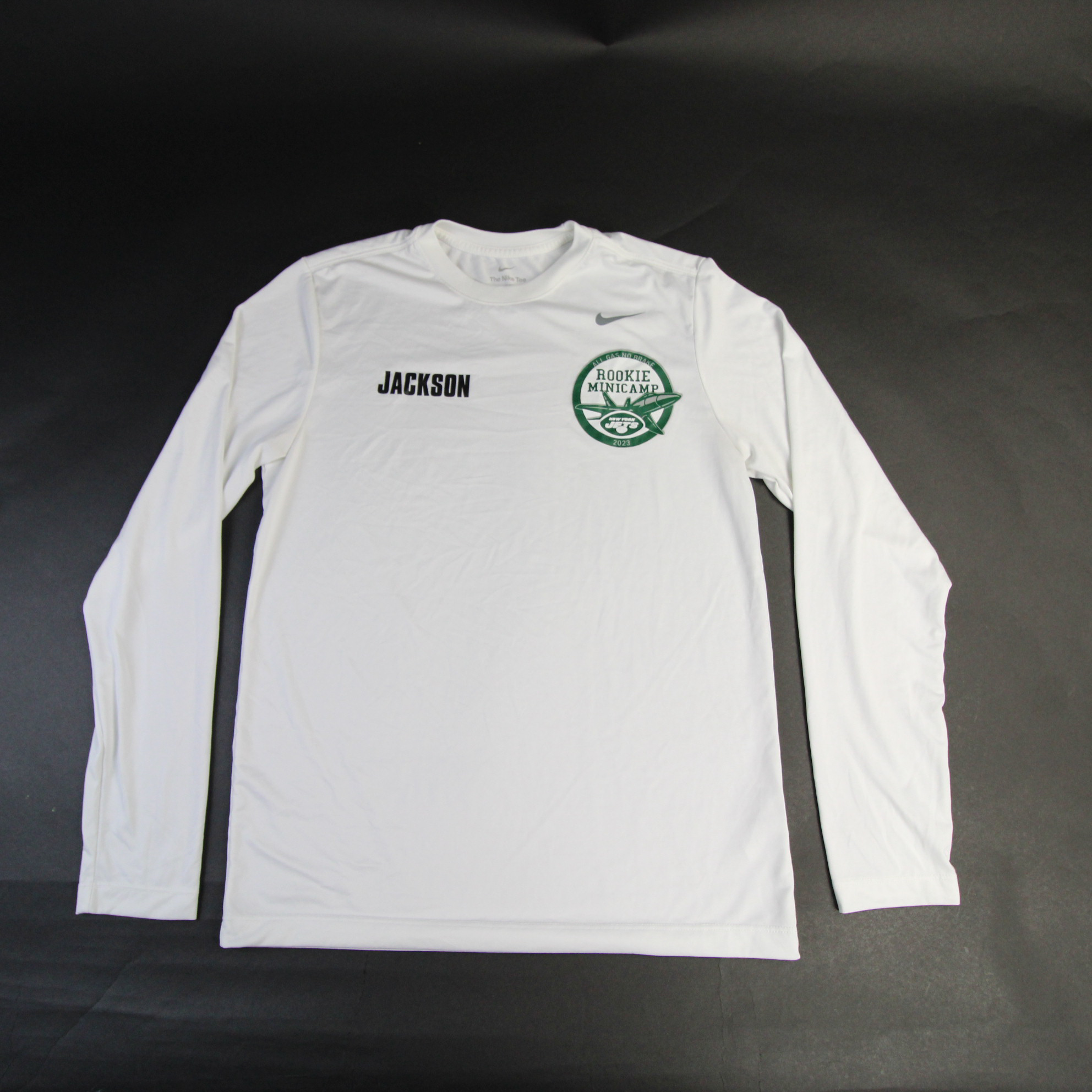 New York Jets Nike Dri-Fit Long Sleeve Shirt Men's White Used