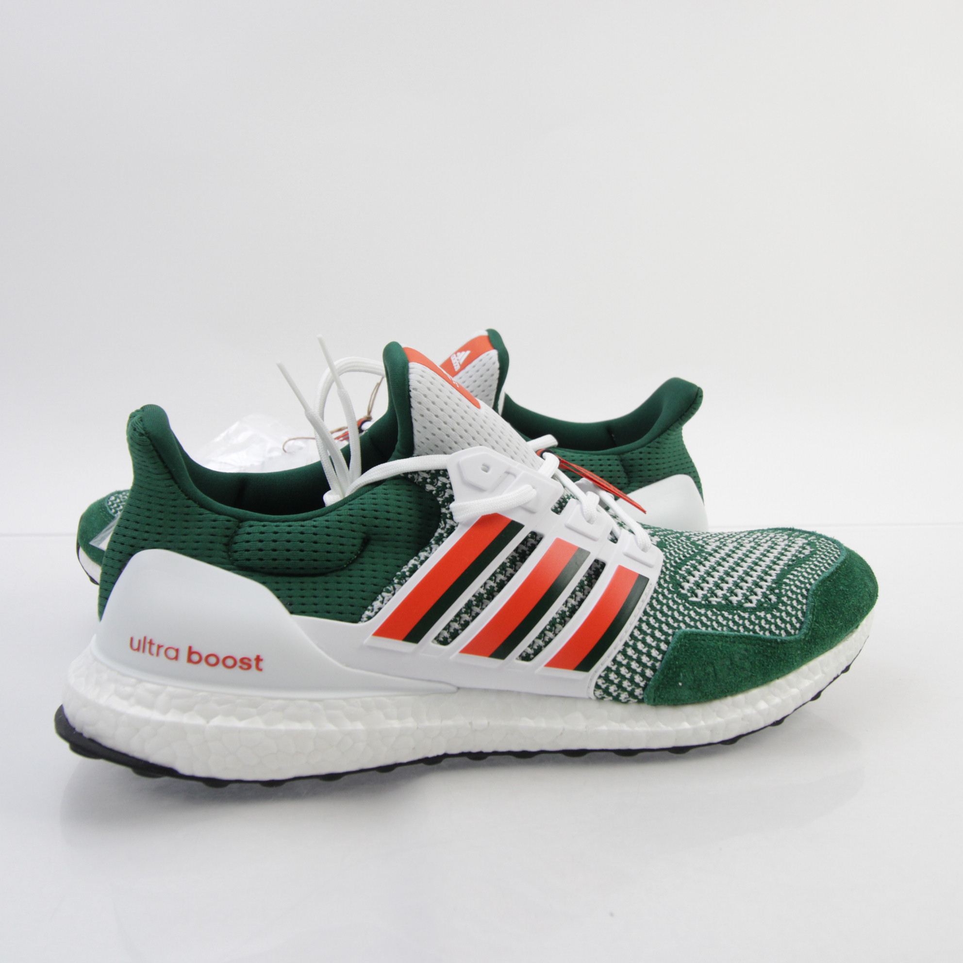 Miami Hurricanes adidas Ultraboost Running Jogging Shoes Men's Green/White New