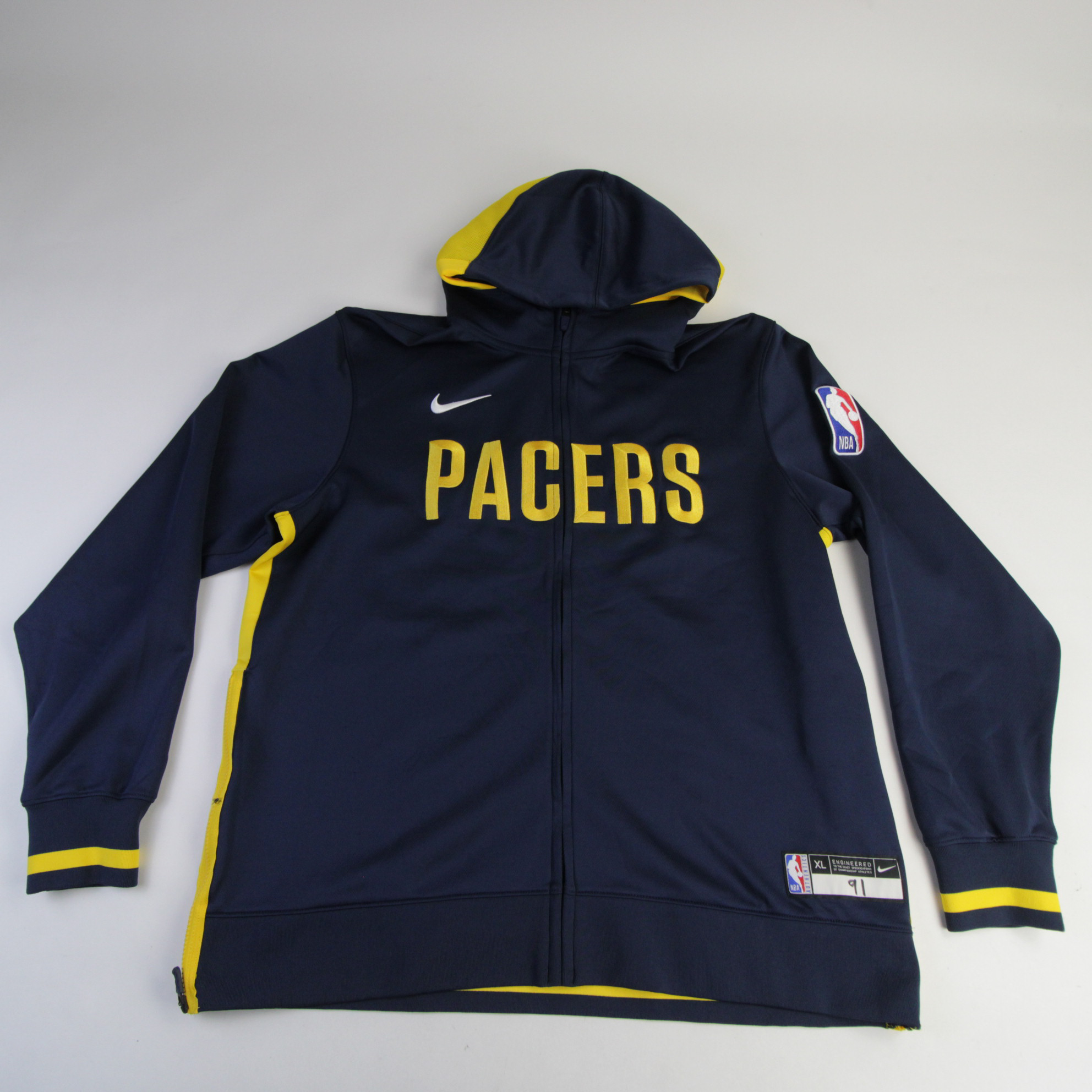 Indiana Pacers Nike NBA Authentics Dri-Fit Jacket Men's Navy/Gold Used ...