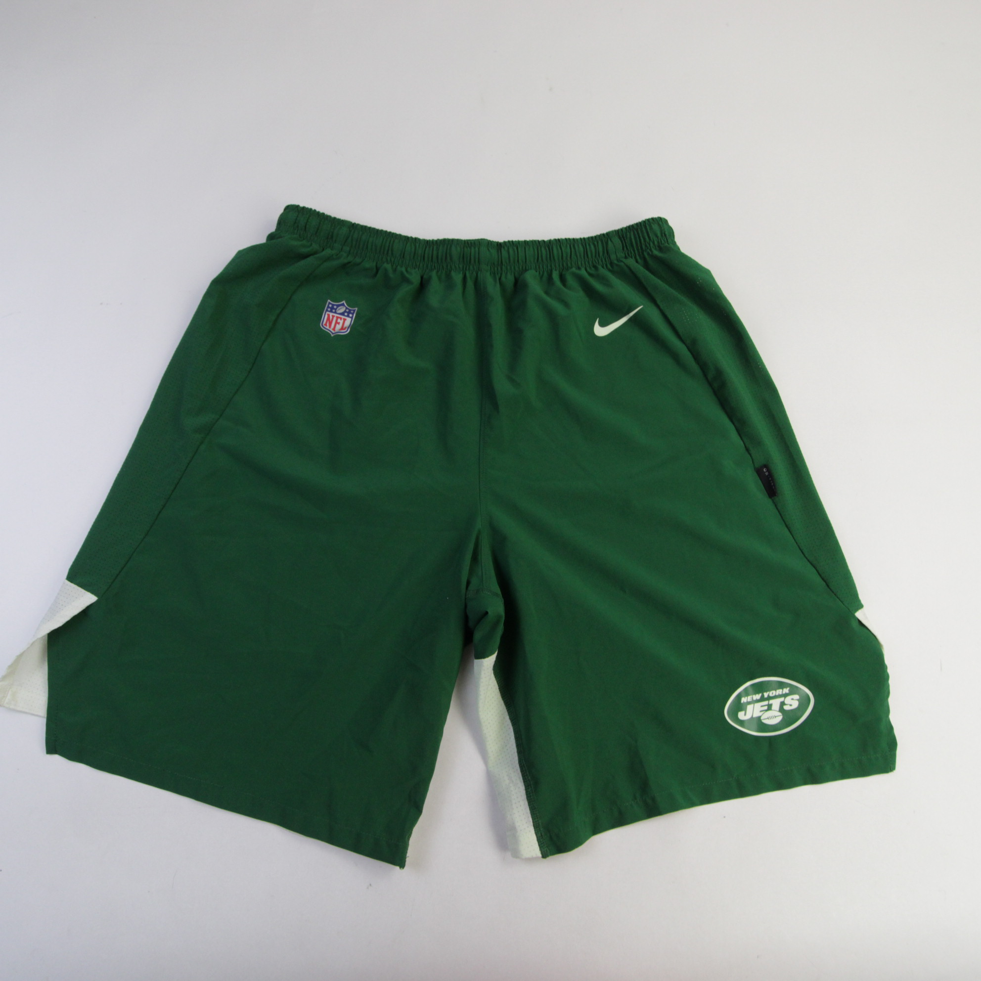 New York Jets Athletic Team Shorts, Green/White